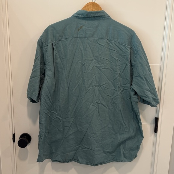 🏴 Wrangler Green Casual Button Down Shirt size XXL - Picture 6 of 9
